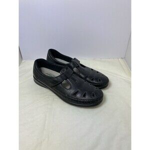 SAS Roamers Black Leather Slip on Loafers Size 9.5 Slim USA made